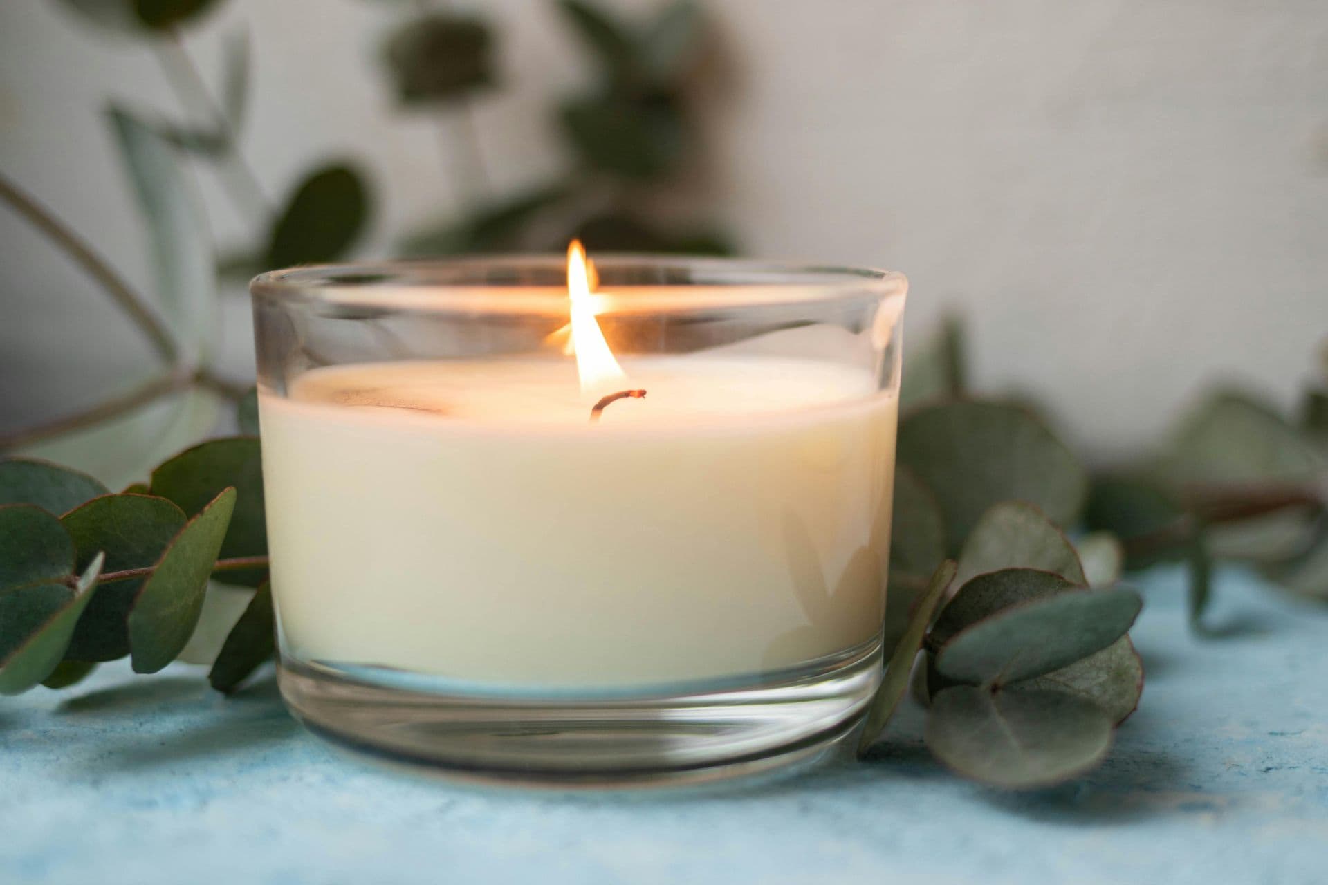 Candle and relaxation setting